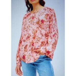 Loft Tops Blouse  Women's MP, Floral,Polyester, Excellent Condiction.